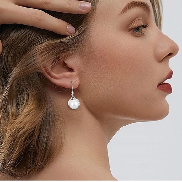 Pearl Jewelry Set for Women Adjustable Dainty Pearl Pendant - Picture 3 of 5